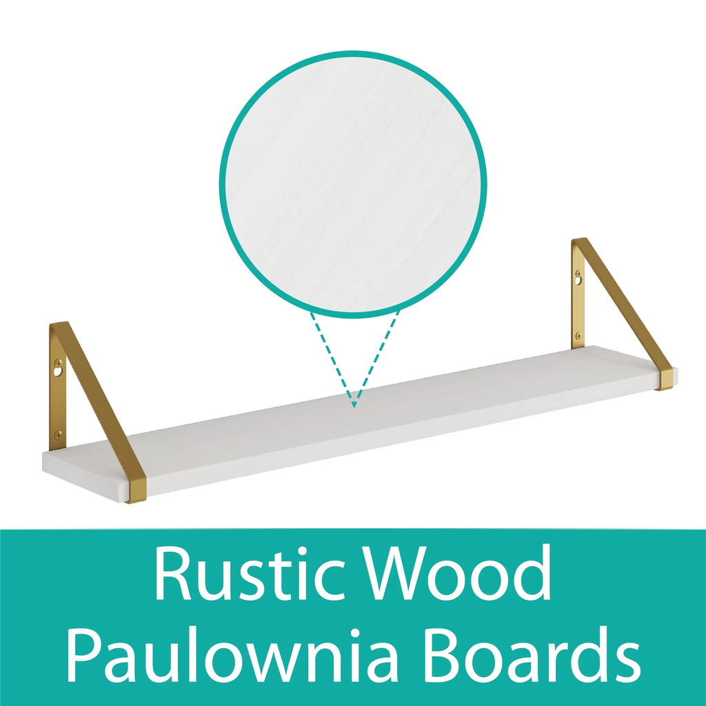Natural Wood Floating Shelves Set of 3 C9710