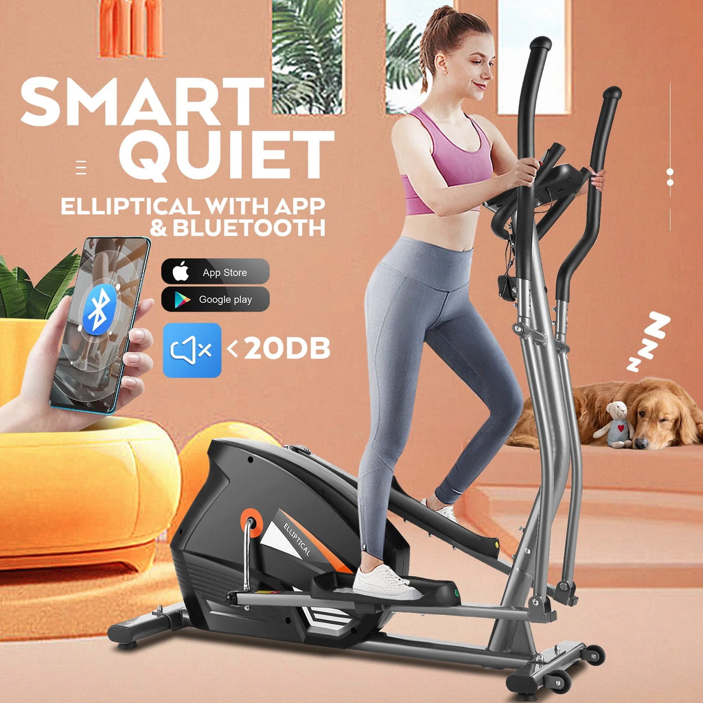 Elliptical Machine with 10 Levels Magnetic Resistance & LCD Display D4645