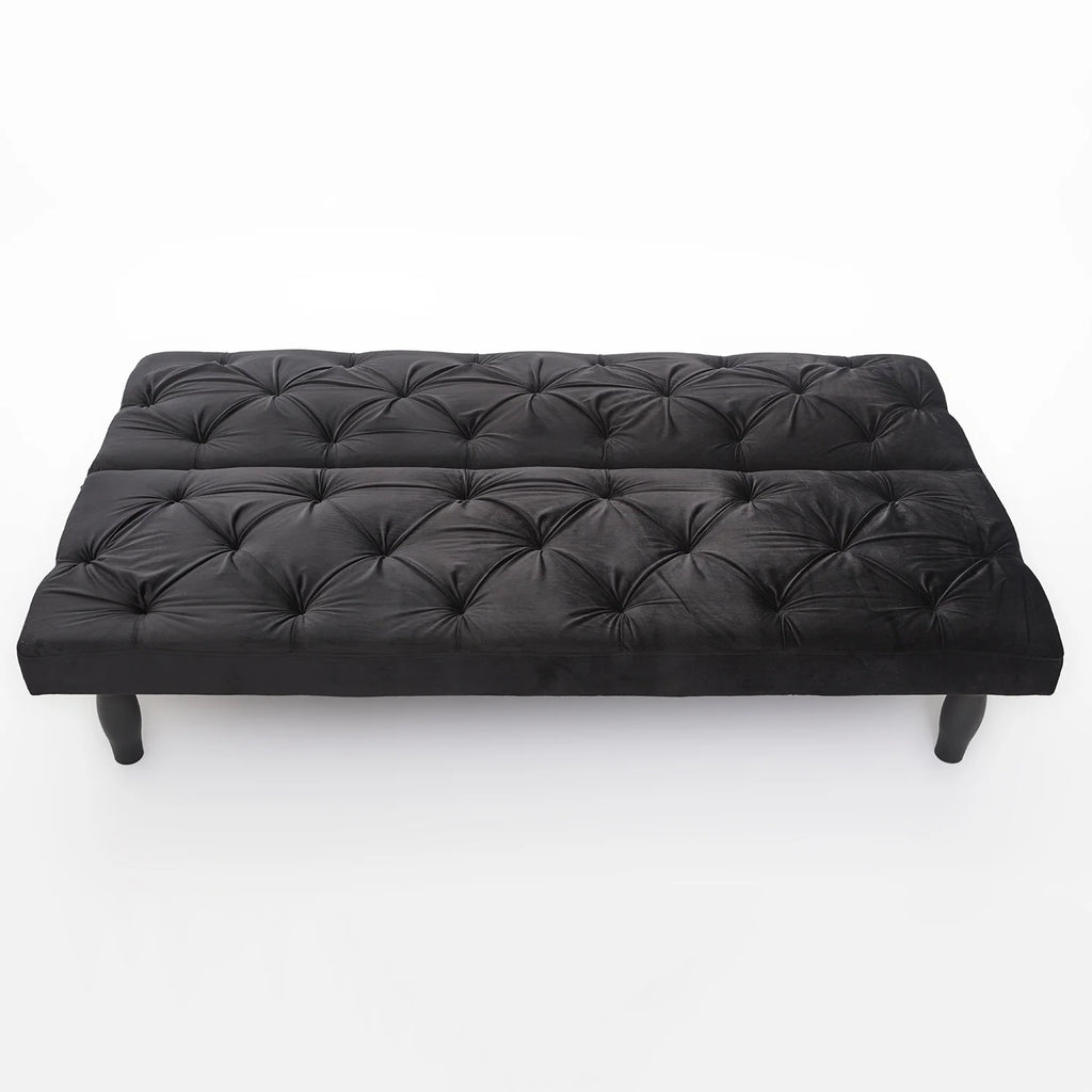 Black Velvet Futon Sofa Bed J606