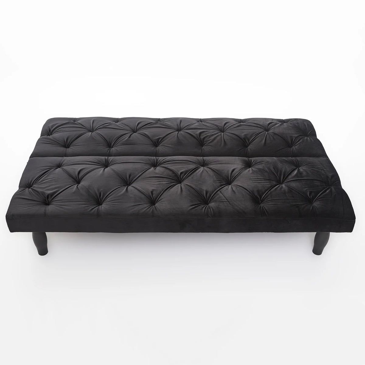 Black Velvet Futon Sofa Bed J606