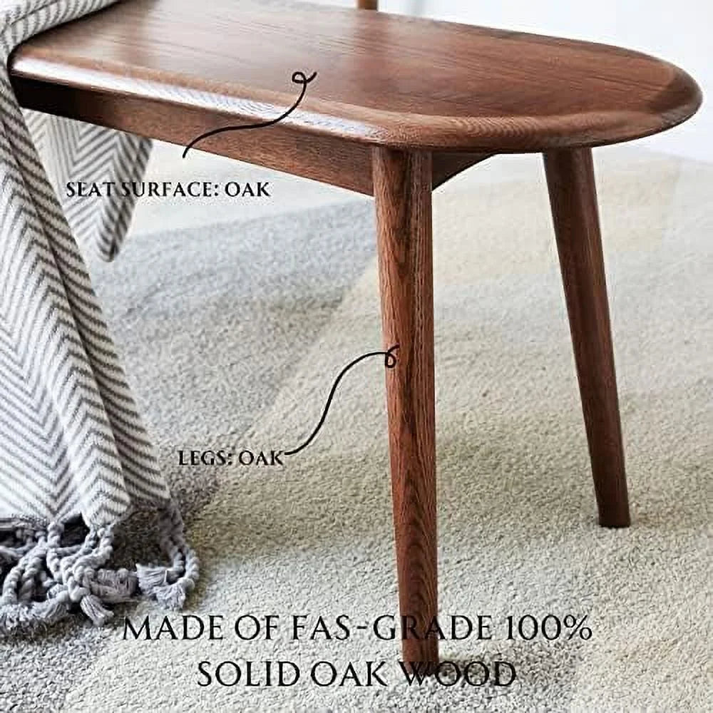 Solid Oak Wood Bench 47.24inch N47250