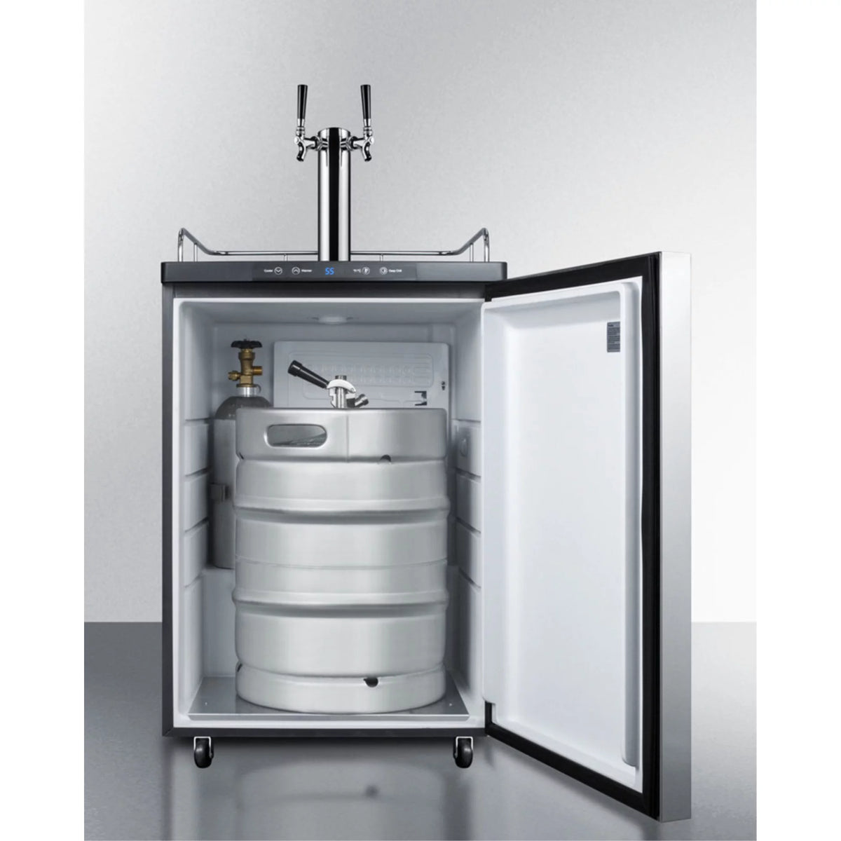 24 Built In Beer Dispenser with Twin Taps D387
