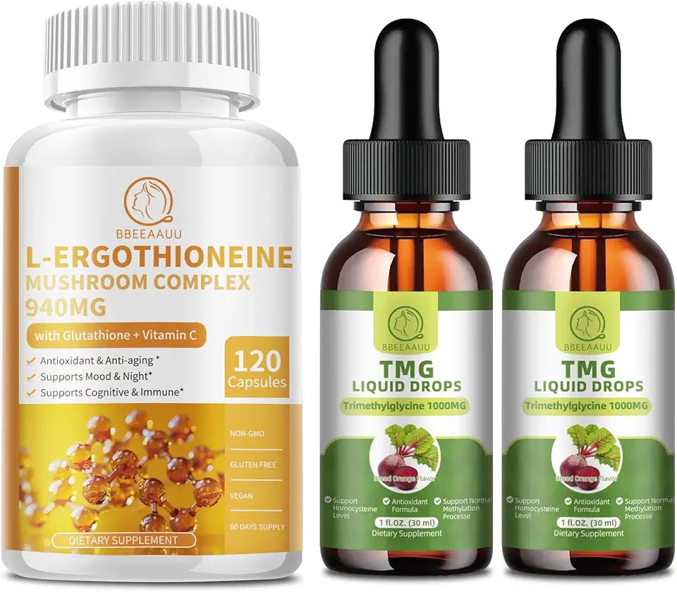 L-Ergothioneine Mushroom Complex Capsules & TMG Liquid Drops T152
