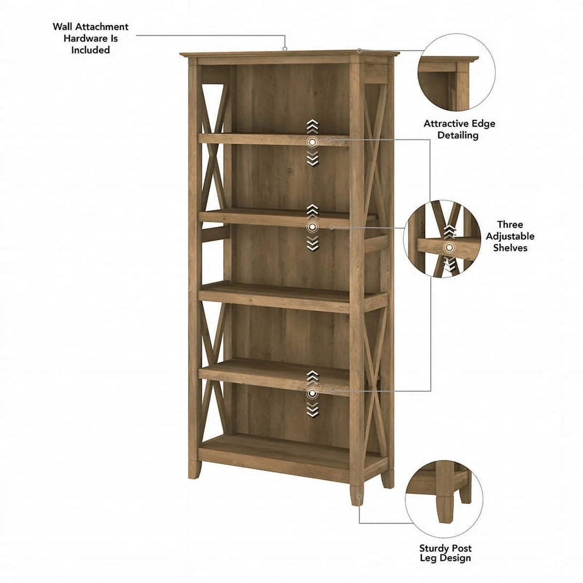 L Desk with Drawers and Bookcase Reclaimed Pine Engineered Wood I3891
