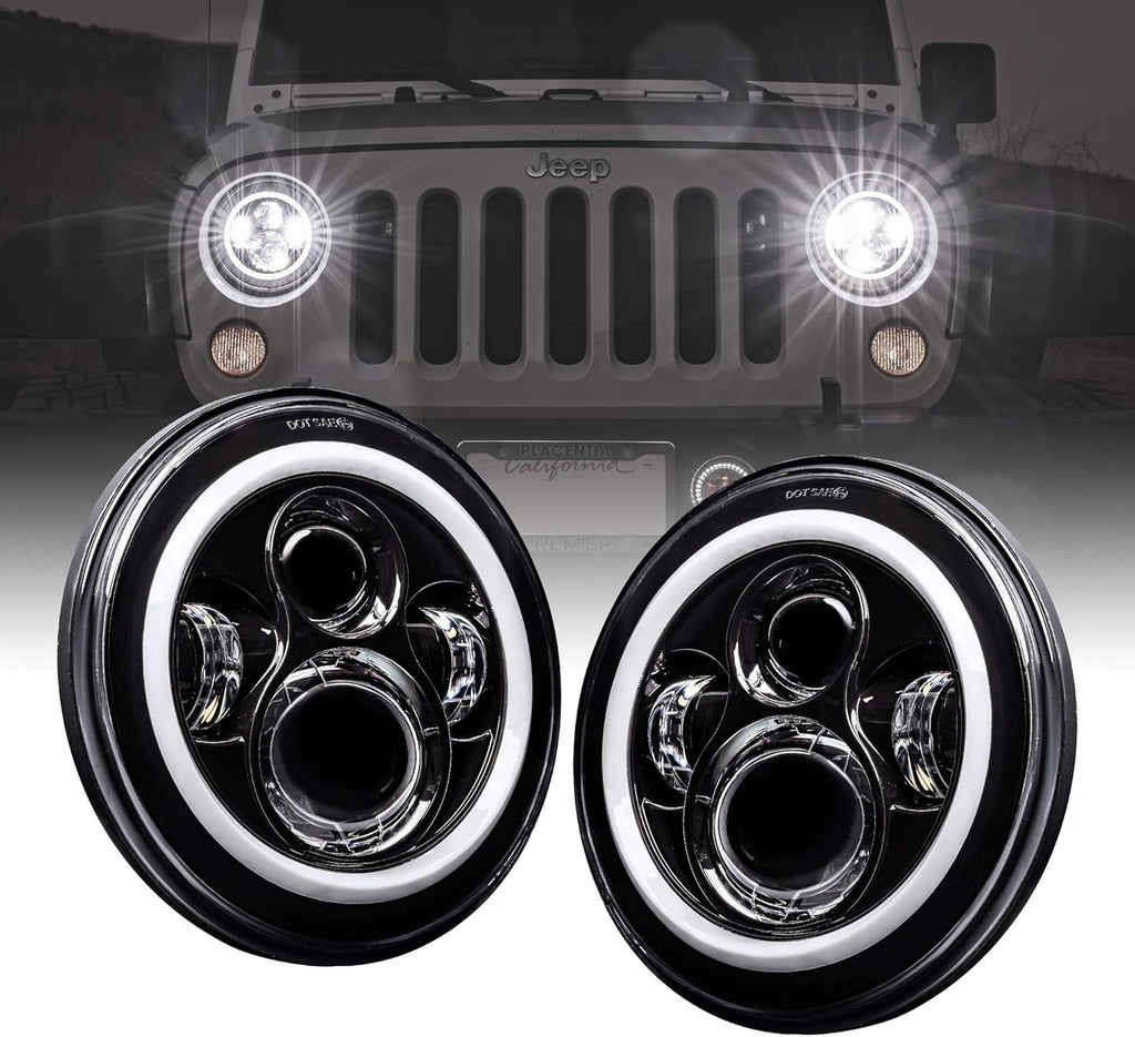 7 Round LED Headlights and Fog Lights Q939591