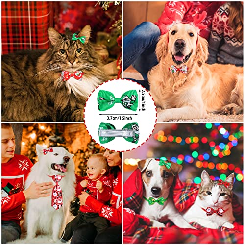 86 Pcs Christmas Dog Bows Bandanas Neckties Bowties Hairpins O696