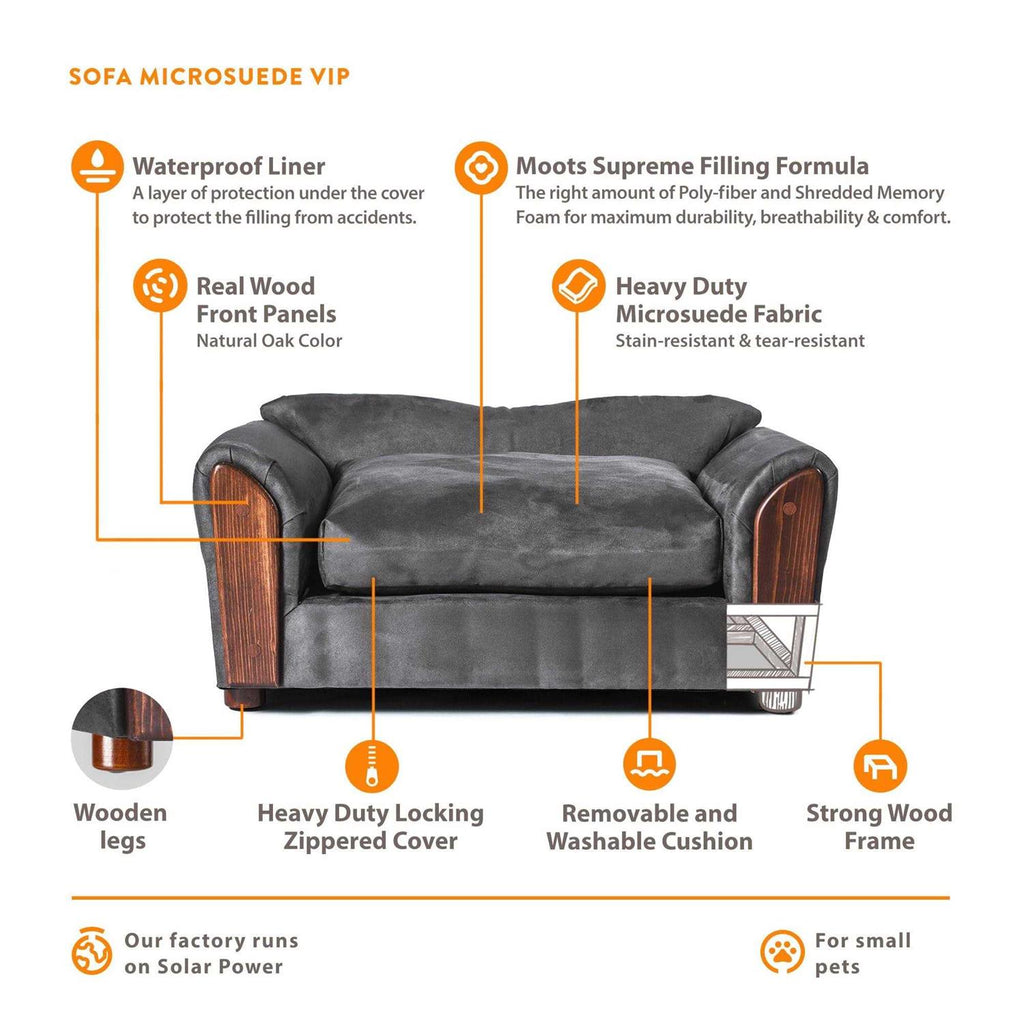 Microsuede Oak Pet Couch V4086