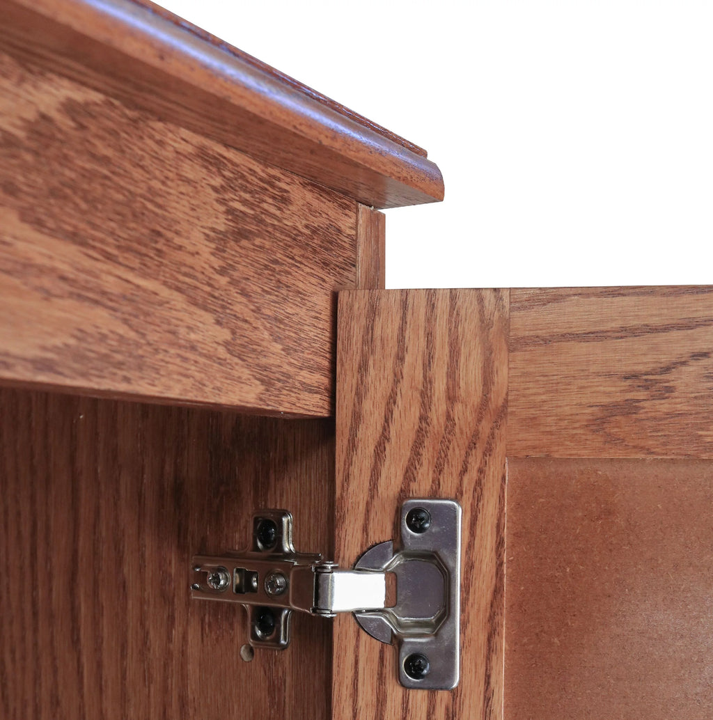 Oak 5 Shelf Storage Cabinet O1385