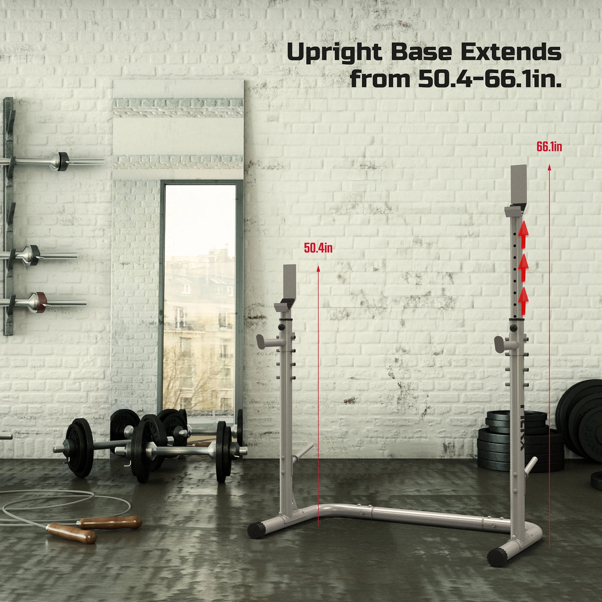 Adjustable Squat Rack 390lbs Weight Limit X53961