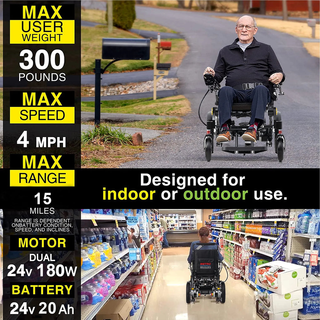 Lightweight Portable Folding Electric Wheelchair with Gel Seat Cushion K58616