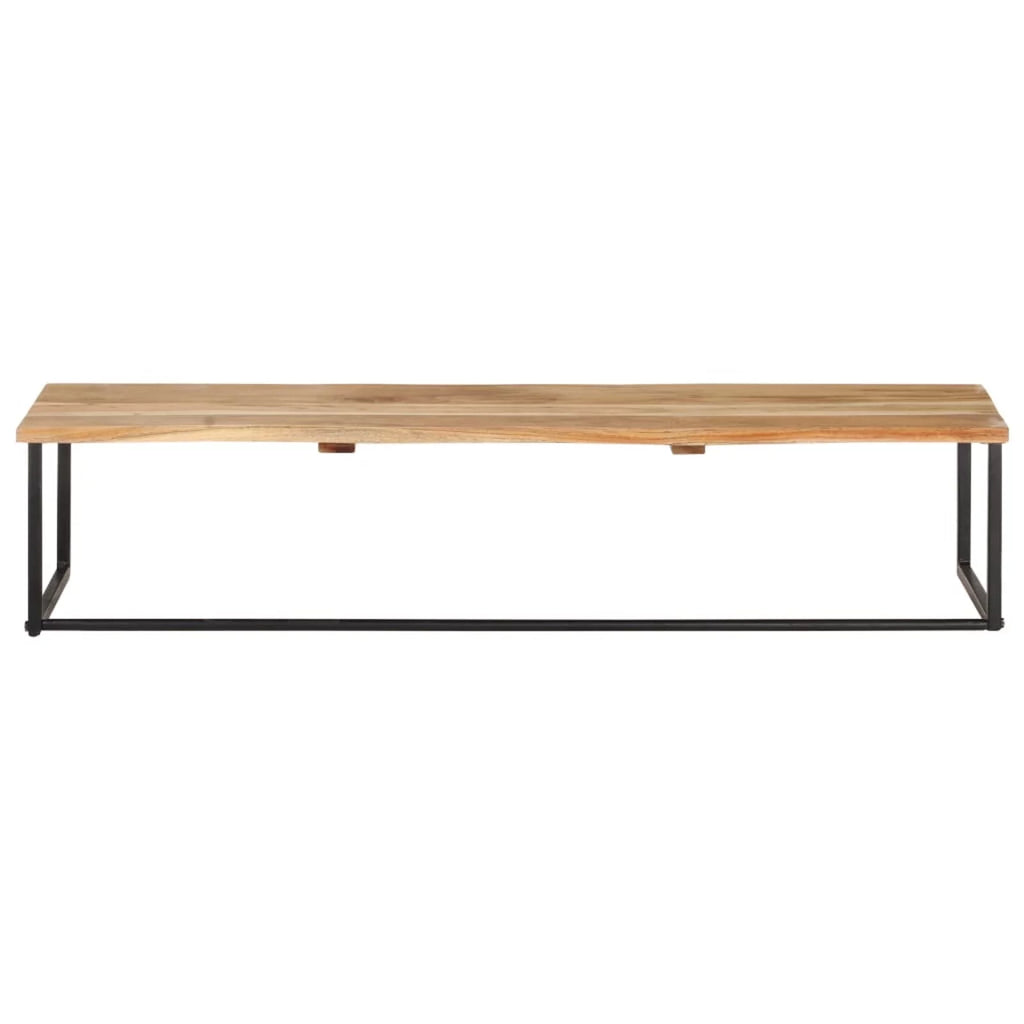 Acacia Wood Wall Mounted Coat Rack with Storage Shelf B43458