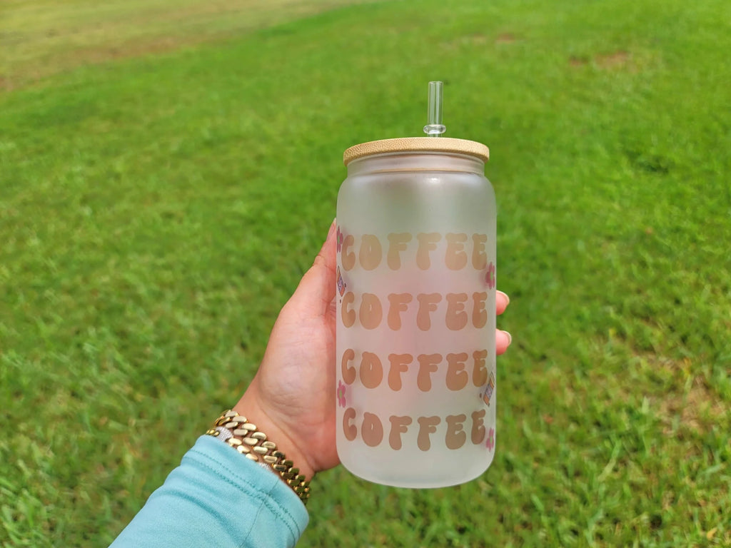 16 oz Coffee Beer Can Glass K137