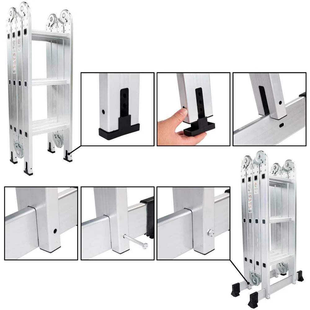 12.5ft 7 in 1 Folding Aluminium Scaffold Ladder A695