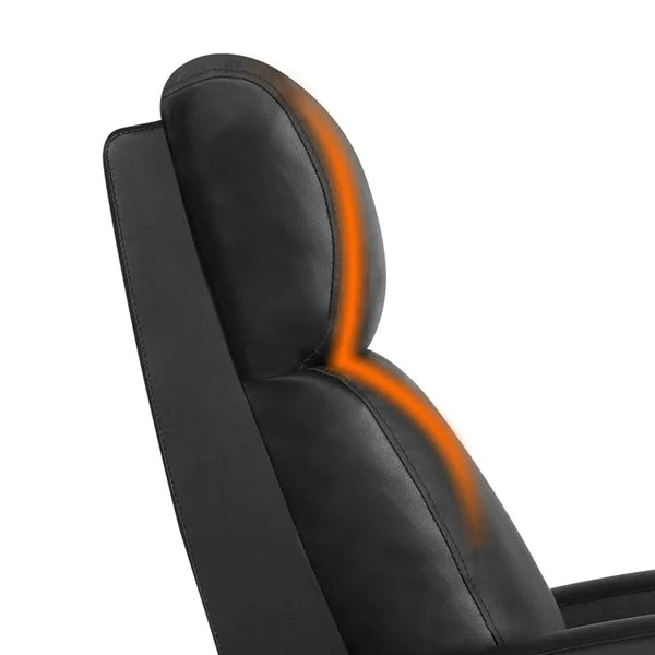 2pcs Black PU Leather Recliner Chair K338434