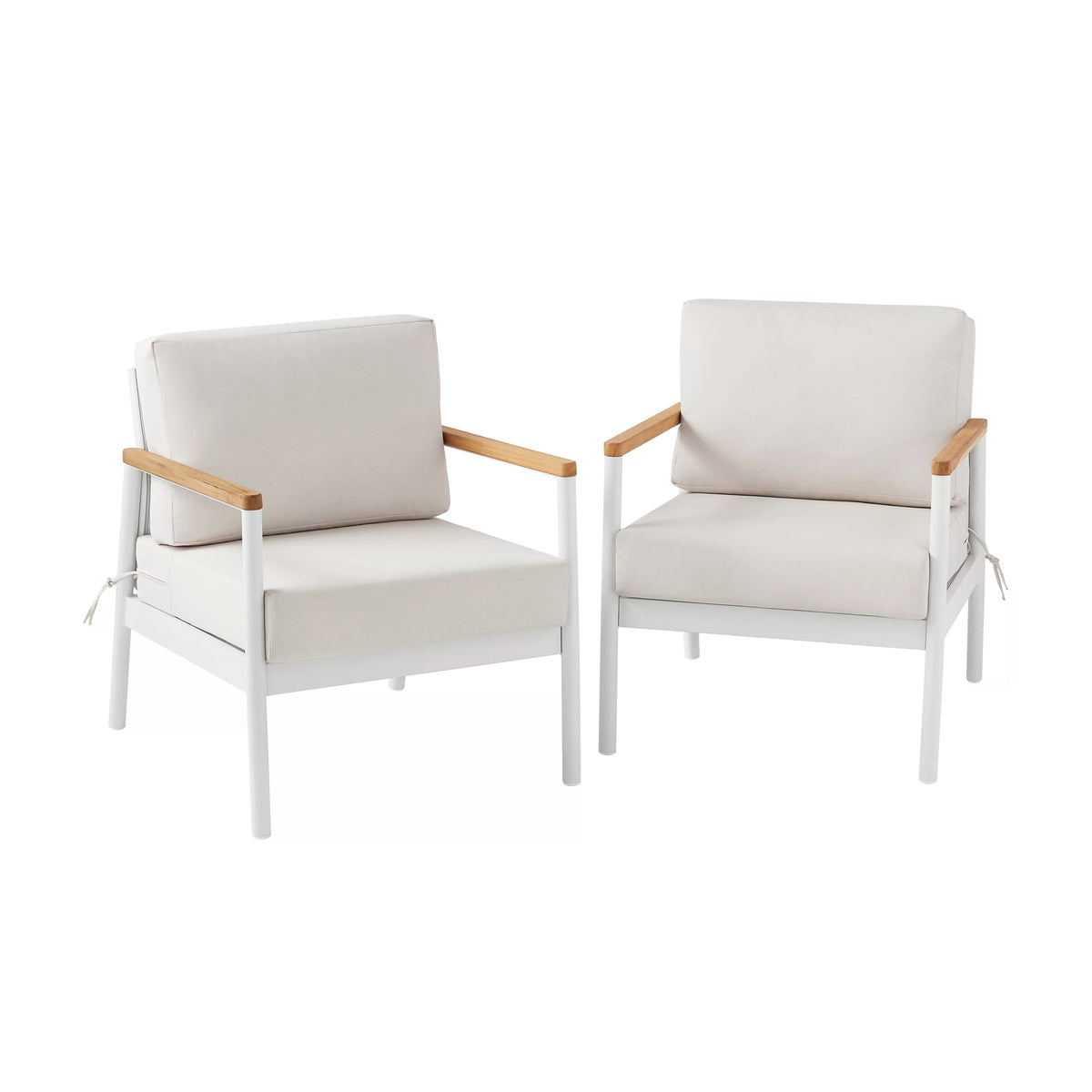 2-Piece Aluminum Outdoor Lounge Chairs Set Z438