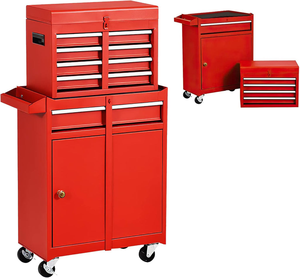 5 Drawer Rolling Tool Chest with 4 Wheels and 2 Lock H98348