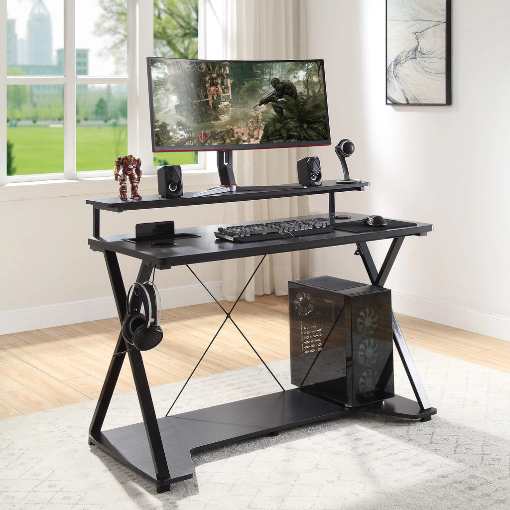 Gaming Desk with RGB LED Lights L696829