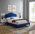 Navy Performance Velvet Twin Bed V29430