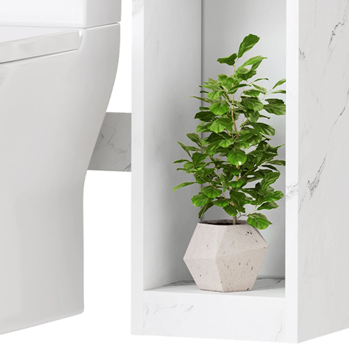 White Over The Toilet Storage Cabinet with Drawers and Adjustable Shelf X776115