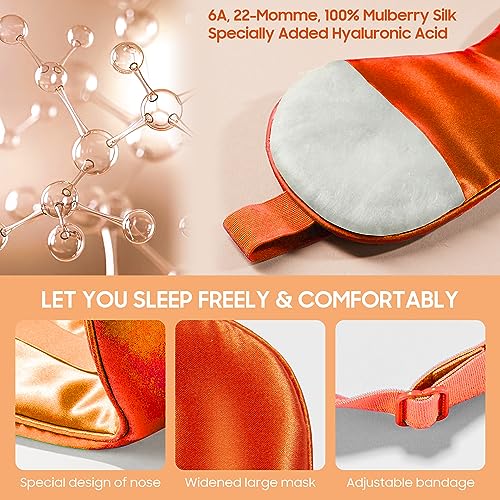 100% Mulberry Silk Sleep Mask Adjustable Strap E594450