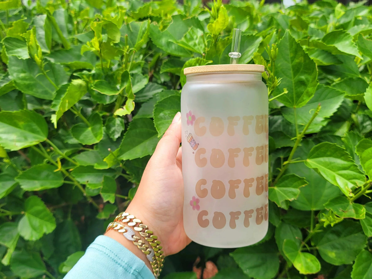 16 oz Coffee Beer Can Glass K137