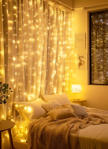 300 LED Blue Fairy Curtain Lights 9.8ft x 9.8ft 1 Pack P22530