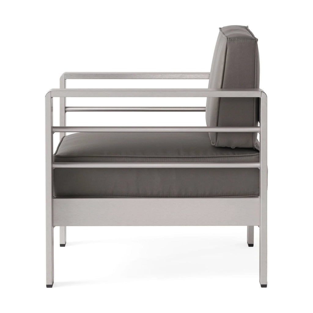 5 Seater Aluminum Sofa Chat Set with 2 Side Tables U703651
