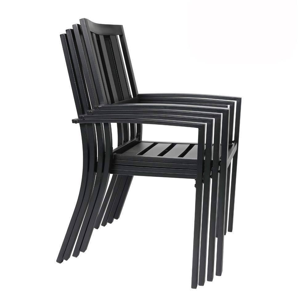 5pc Metal Indoor/Outdoor Dining Table with Arm Chairs G273511