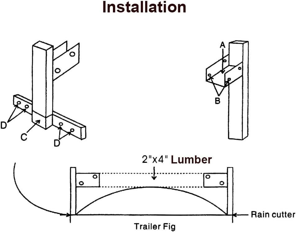 Adjustable Aluminum Roof Ladder Rack Bracket Kit O477