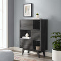 Walnut Three-Tier Display Storage Cabinet Stand F8931
