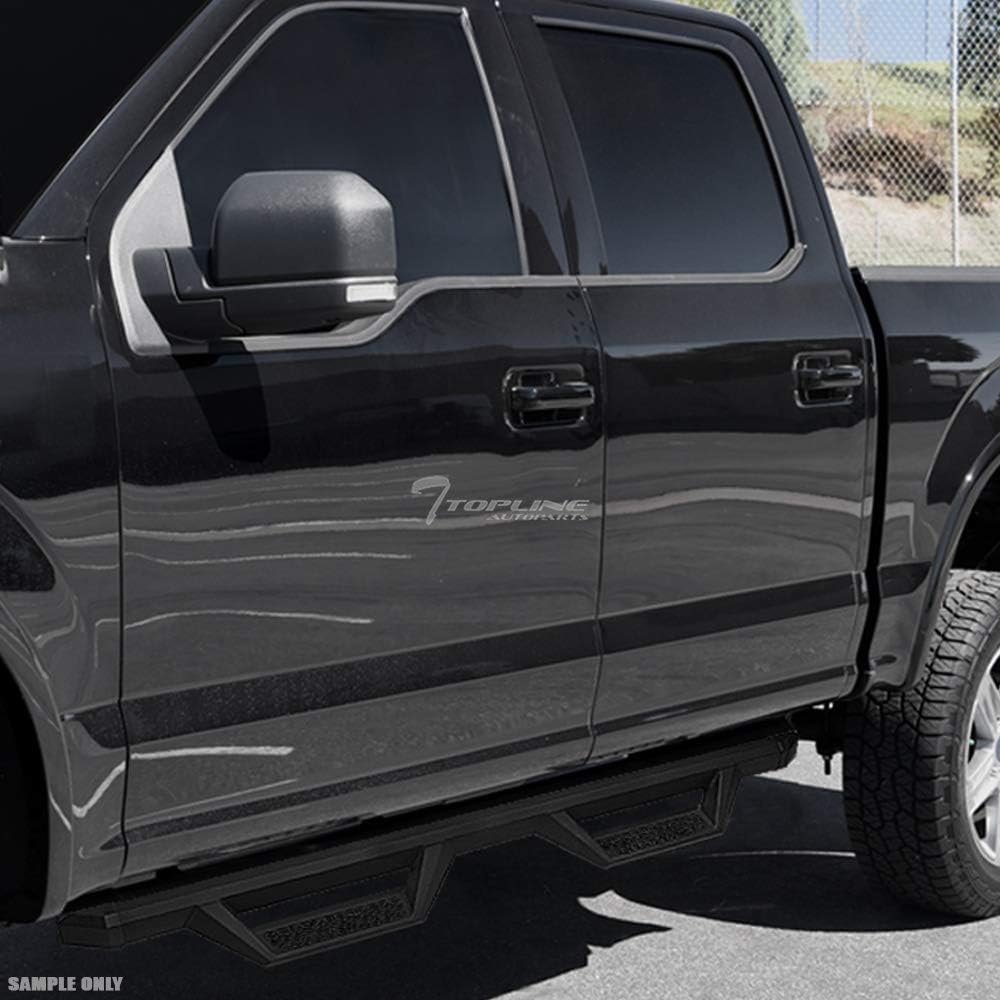 Matte Black Aluminum Hoop Drop Step Side Nerf Bars Running Boards U790821