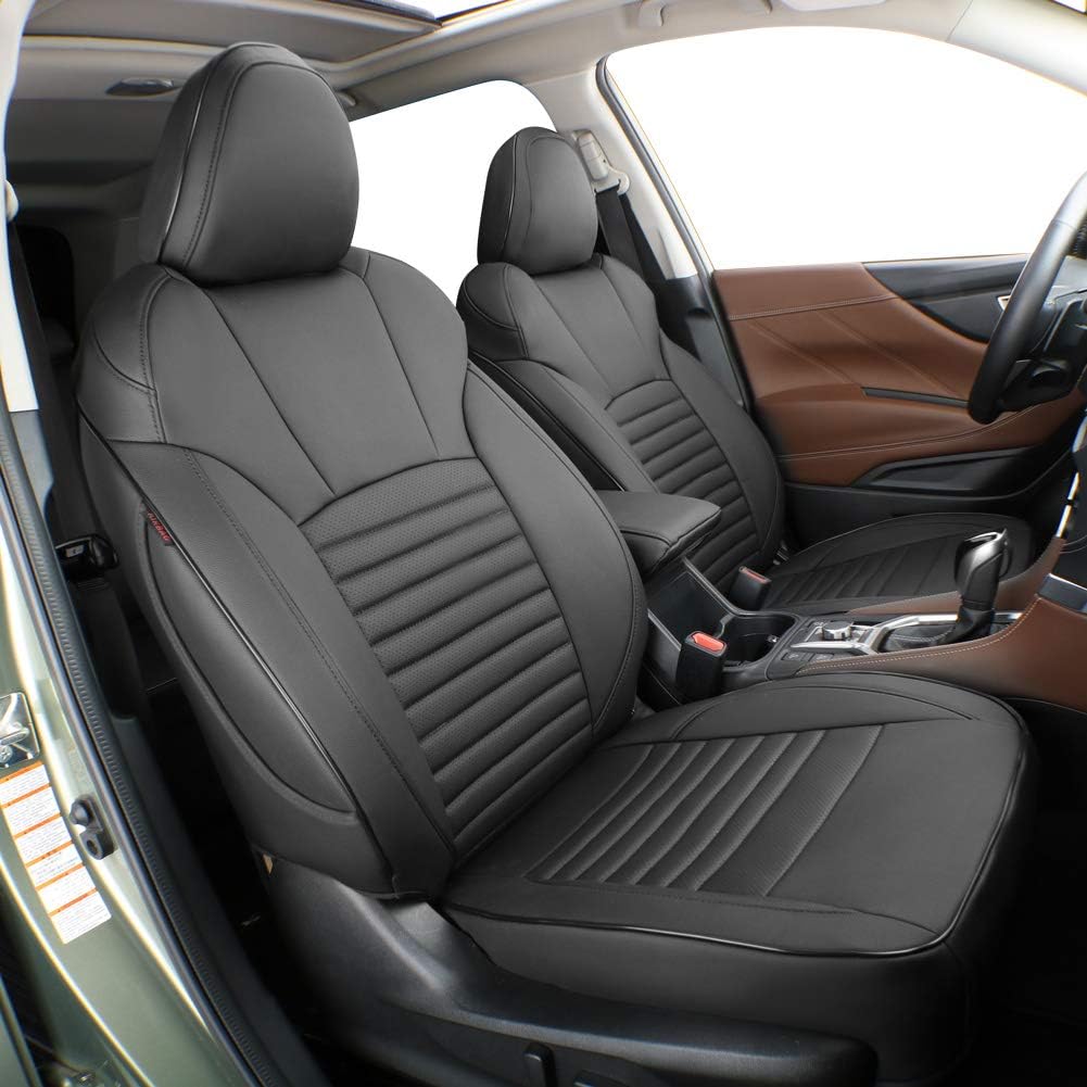 Custom Fit Full Set Car Seat Covers Leatherette Black Z94990