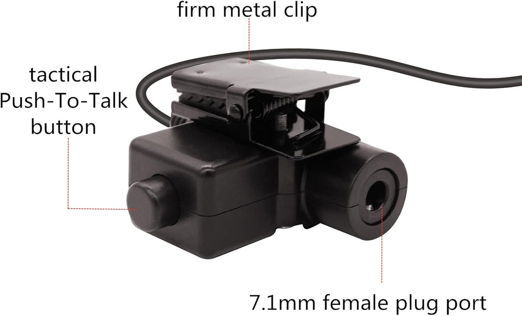 2 Pin PTT Tactical Push to Talk Adapter Connector K8075