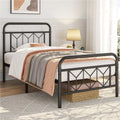 Twin Black Metal Bed Frame M67384