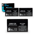 6V 12Ah Sealed Lead Acid Battery with F1 to F2 Terminal Adapters K20199