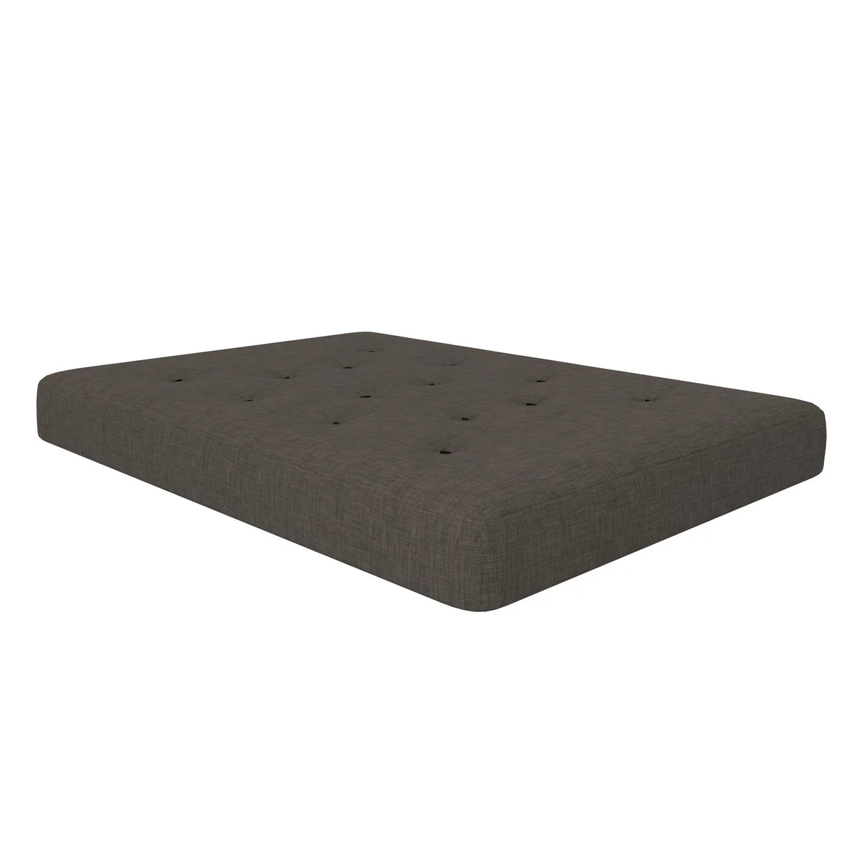 Full True Black Polyester Linen Futon Mattress F2365