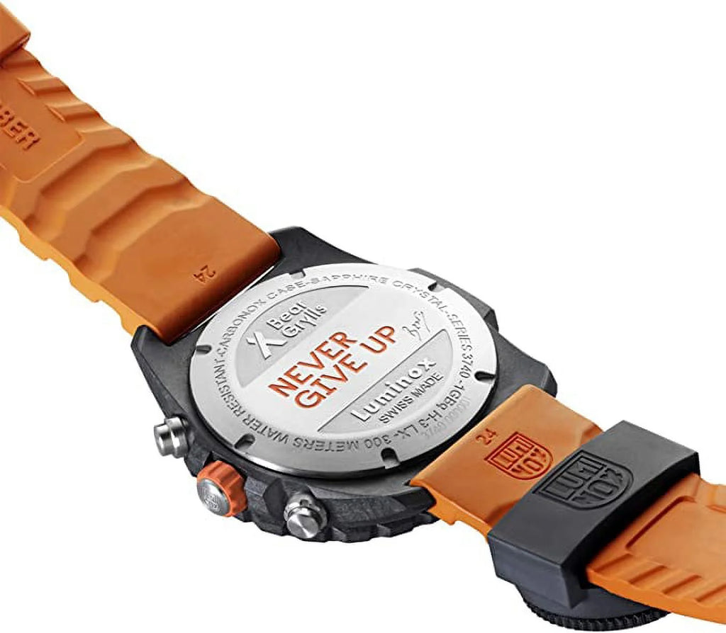 Black Orange Stainless Steel Swiss Made 45mm Watch E197895