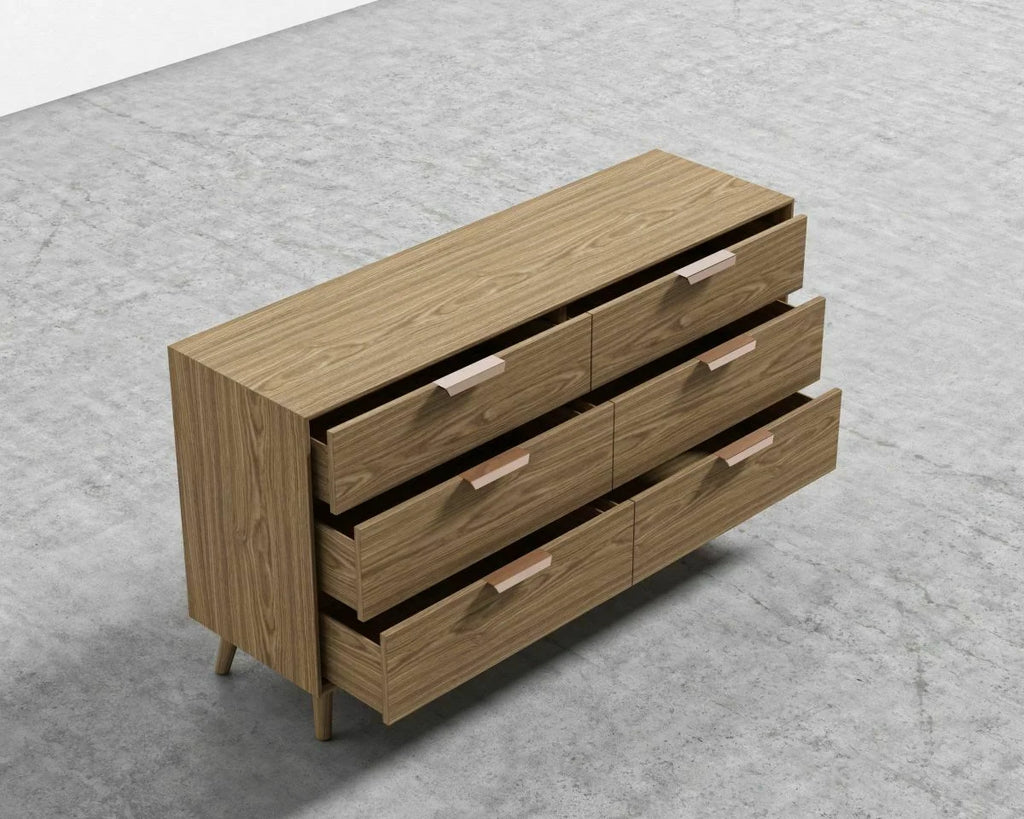 Walnut Veneer Wide Dresser F5410
