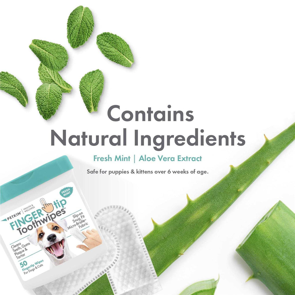 Fingertip Tooth Wipes for Dogs and Cats 50 Finger Wipes B7598