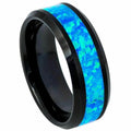 6mm Blue Inlay Tungsten Rings O9692