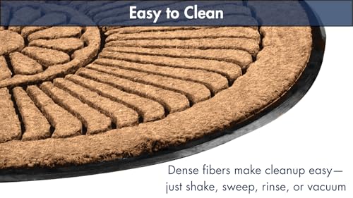 Natural Coco Coir Half Circle Door Mat 24" x 39" O109