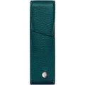 Green Leather Two Pen Case R7274