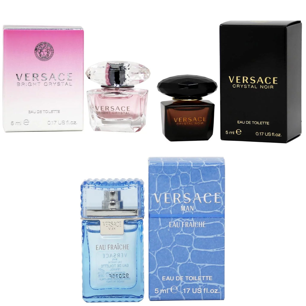 Bright Crystal EDT, Crystal Noir EDT, Man Eau Fraiche EDT 5ml 3PK Kit A15385
