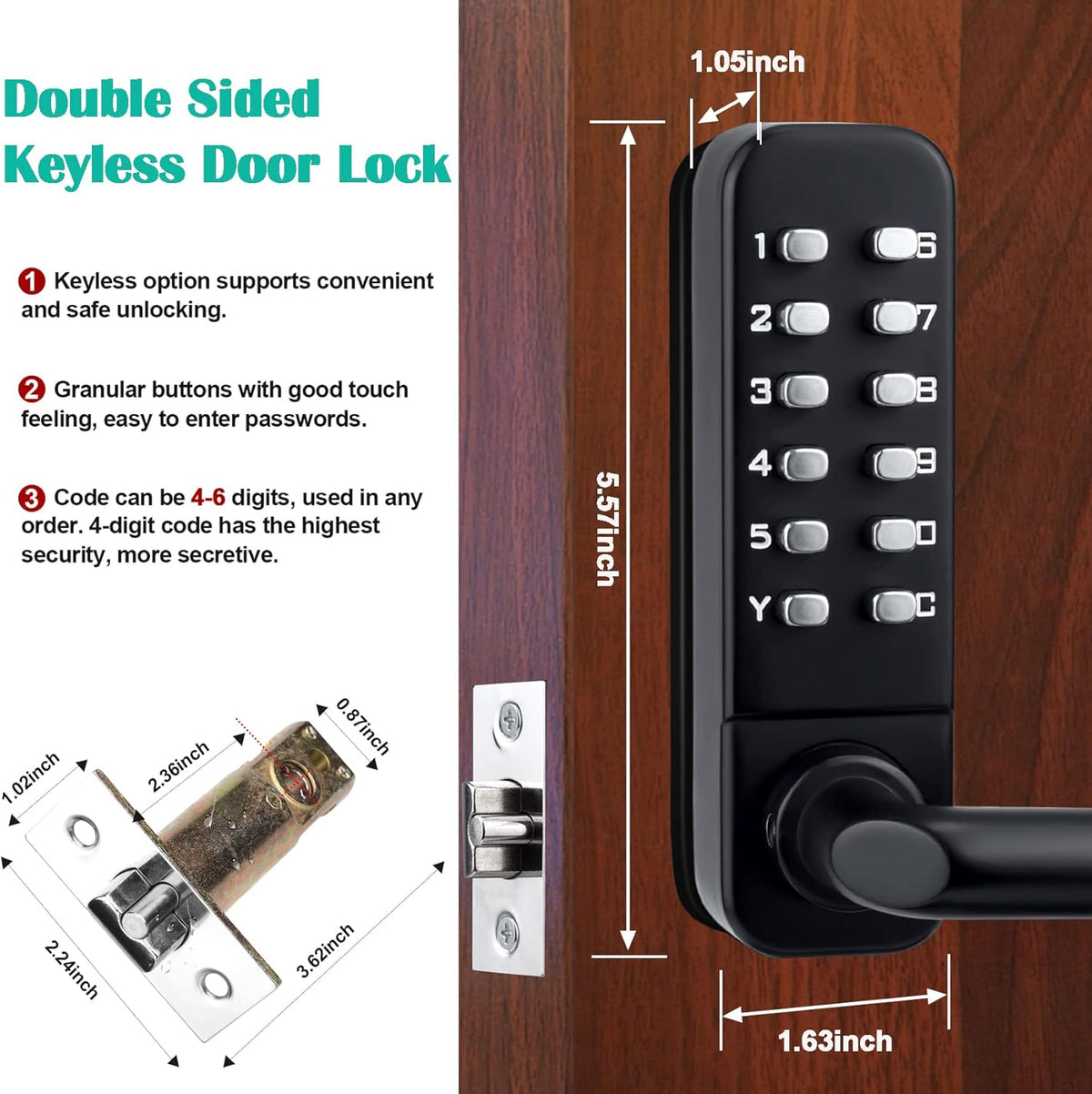 Keyless Entry Door Lock with Keypad Door Knob Y37875