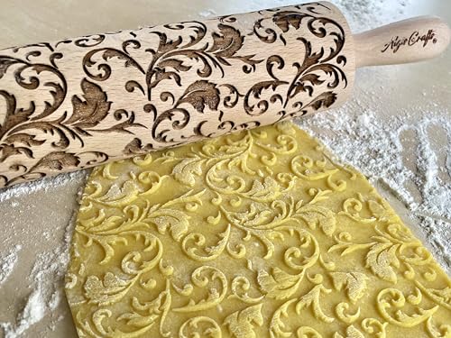 Embossing Rolling Pin with Flowers Pattern X46170