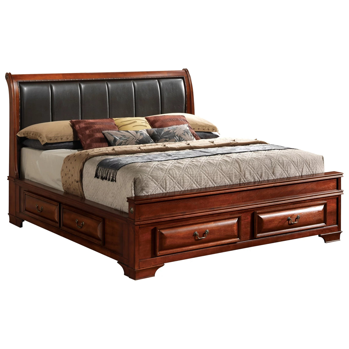 Oak Full Panel Beds Z71048