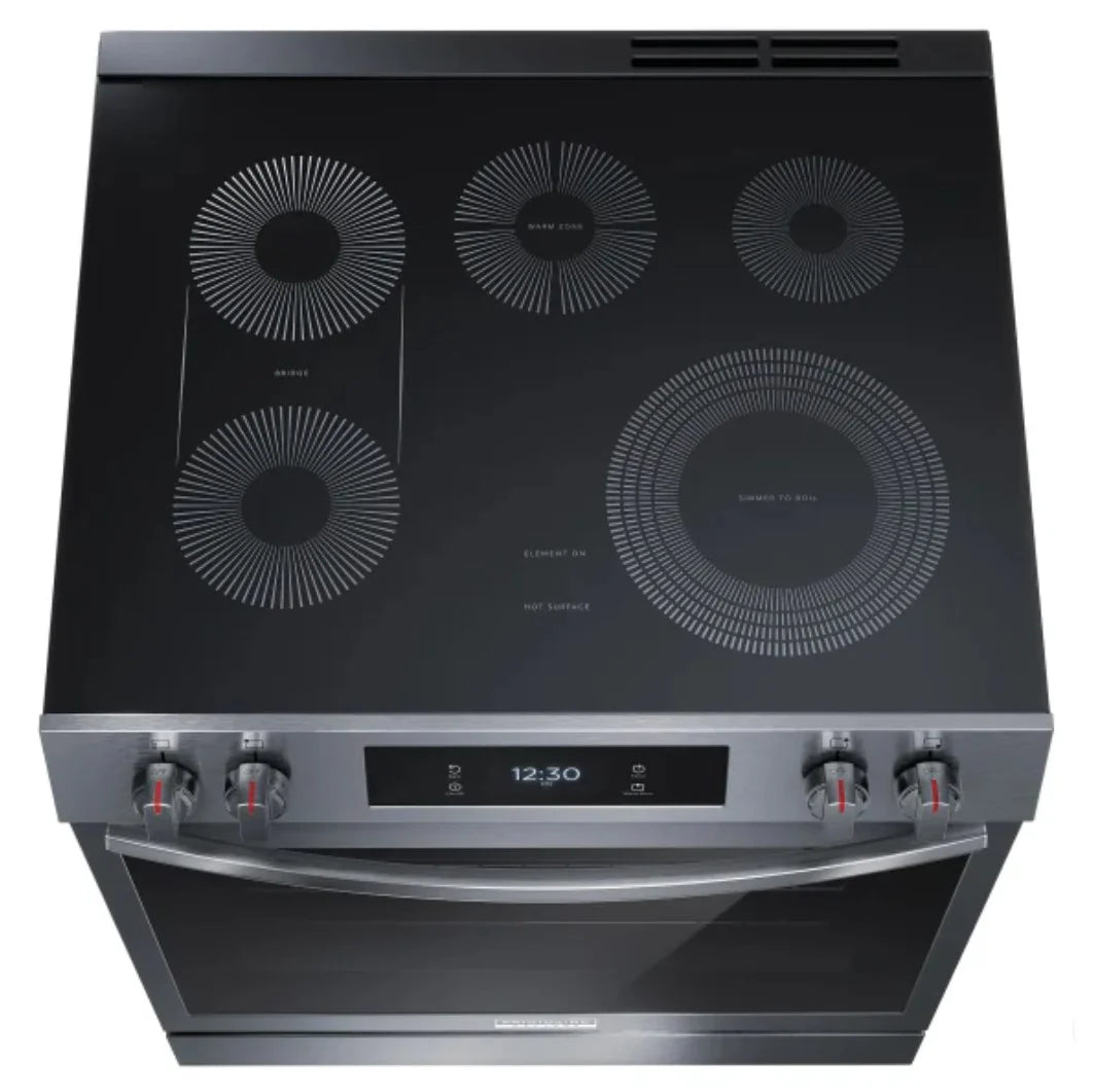 30 In 6.2 Cu Ft Electric Convection 5-Burner Range with Air Fry G20054