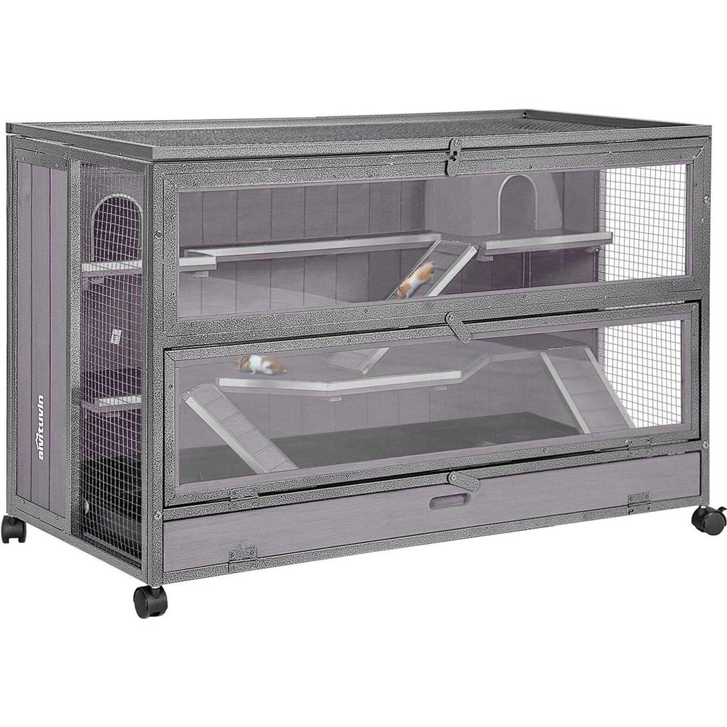 Wooden Hamster Cage Guinea Pig Cage with Iron Frame F18551