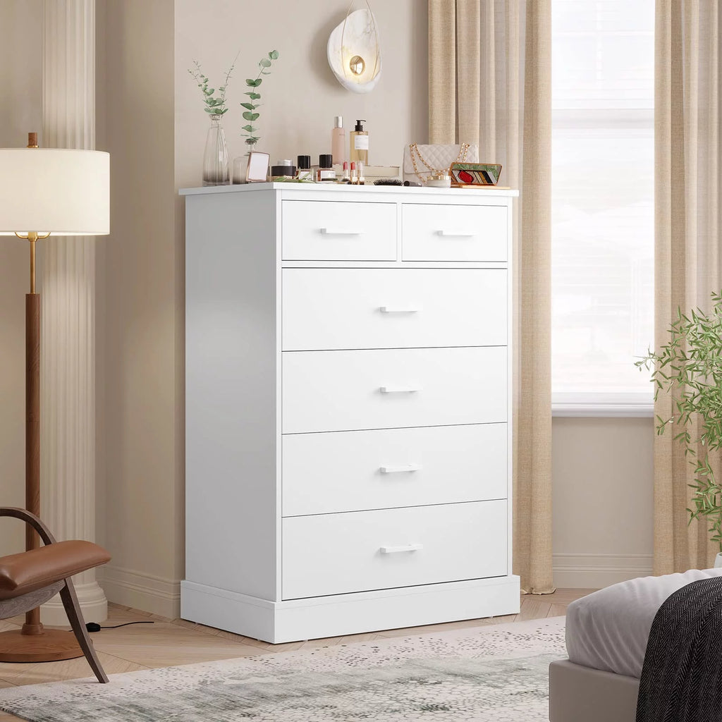 Black 6 Drawer Wood Dresser U40467