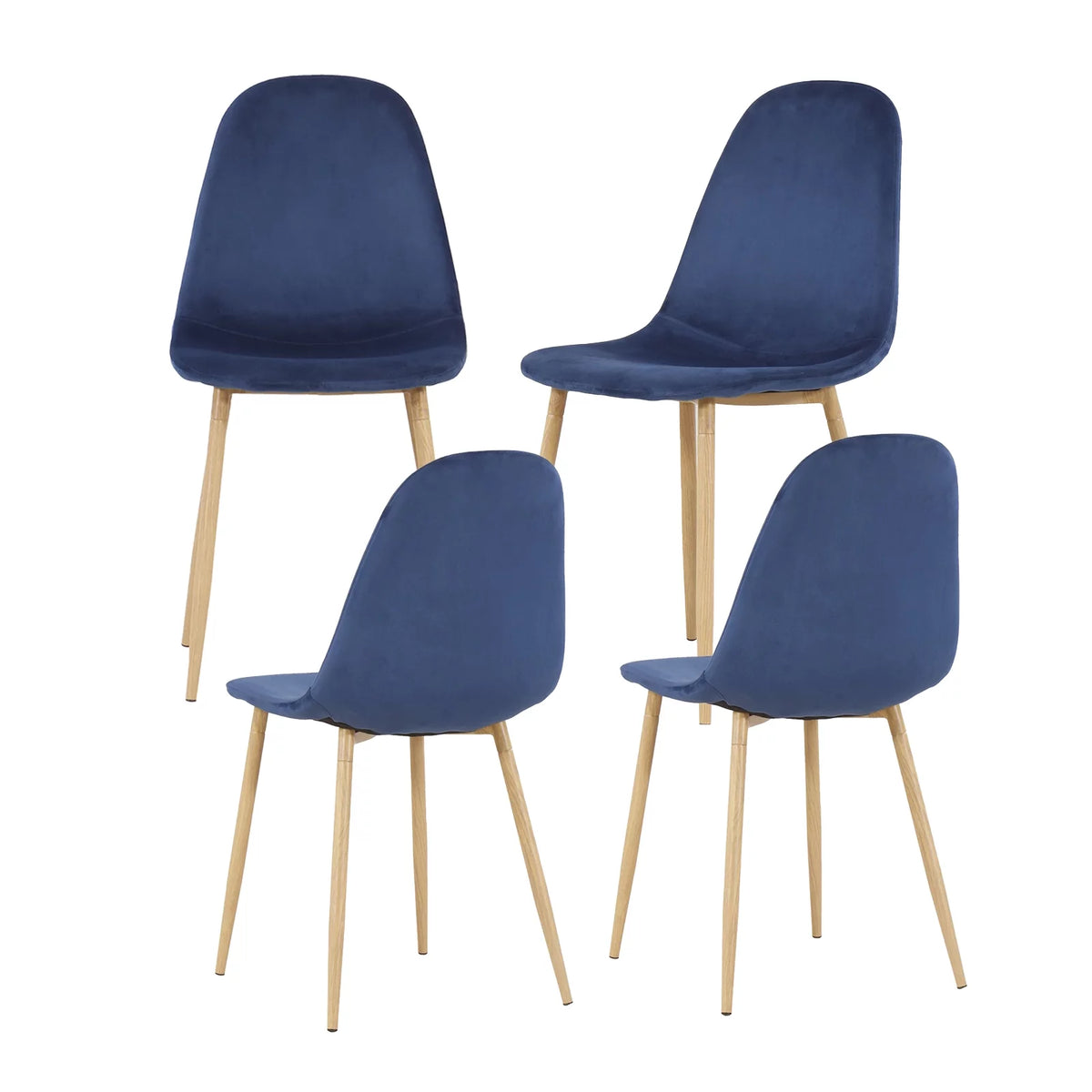 Velvet Upholstered Dining Chairs Set of 4 E4187